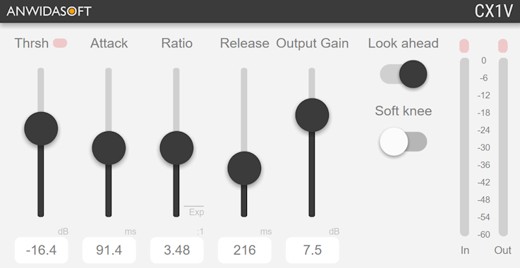 CX1V is a VST AU compressor / expander plug-in for PC and Mac