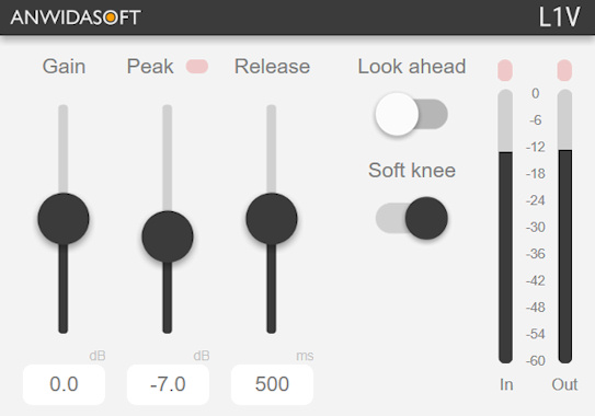 L1V is a VST AU limiter/maximizer plug-in for PC and Mac