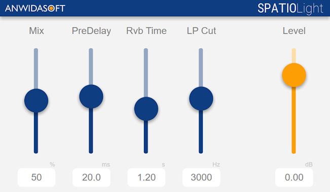 SPATIO Light free reverb plugin, heir of DX Reverb Light (VST, VST3, AU)