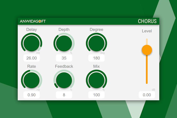 ANWIDA Soft VST, AU Chorus plugin for Windows and macOS