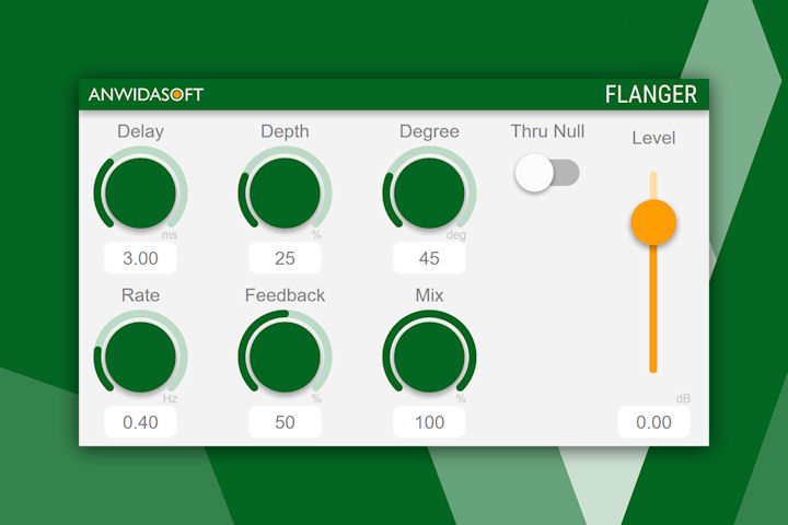 ANWIDA Soft VST, AU Flanger plugin for PC and Mac