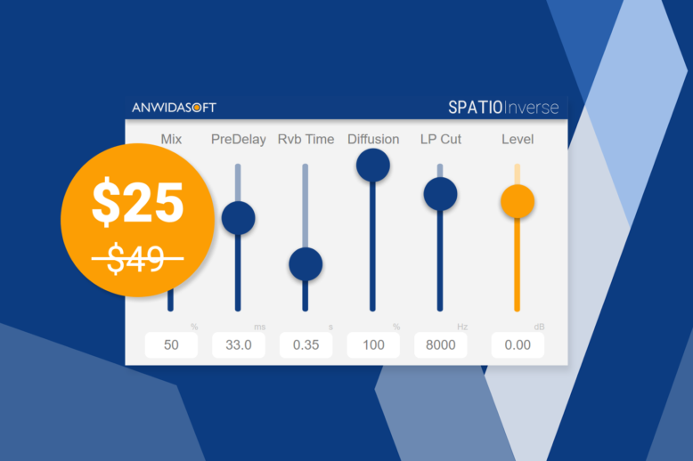 SPATIOInverse-$25 SPATIO Inverse Reverb Plugin Intro Price