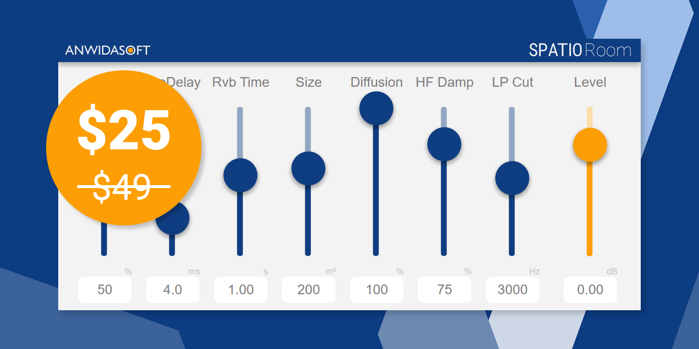 SPATIO Room Reverb Plugin (VST, VST3, AU)