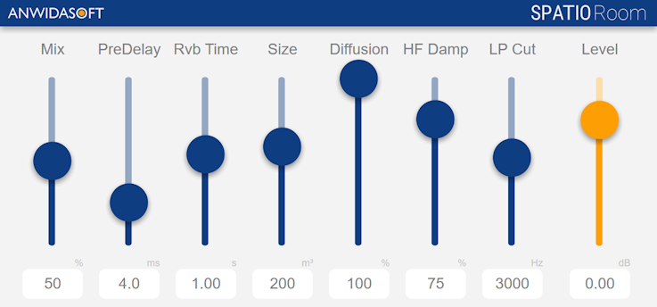 SPATIO Room Reverb Plug-in (VST, VST3, AU)