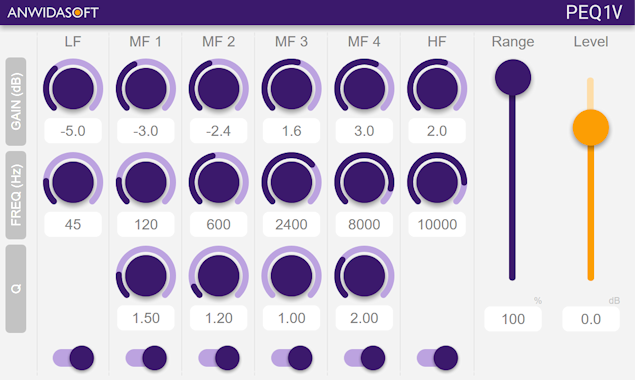 PEQ1V is a VST AU Parametric Equalizer plugin for Windows and macOS